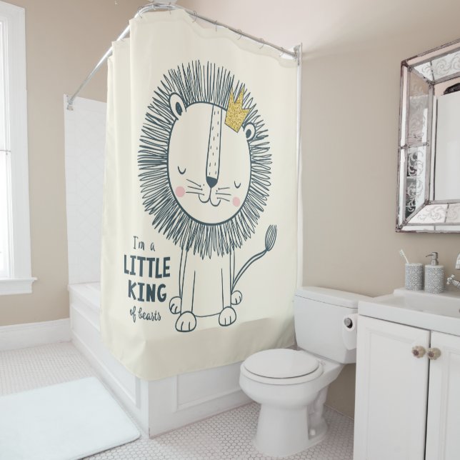 Rideaux De Douche Je suis un petit roi (En situation)