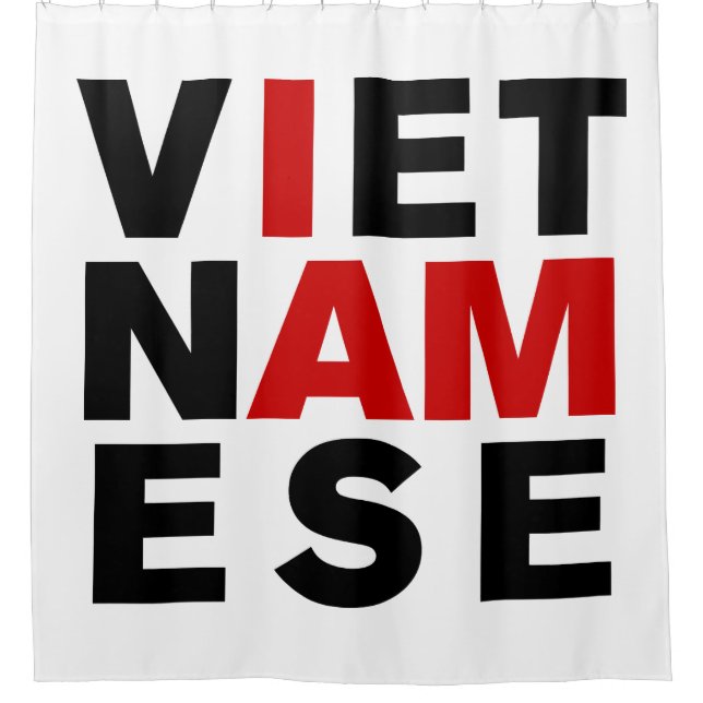 RIDEAUX DE DOUCHE JE SUIS VIETNAMAIS (Devant)