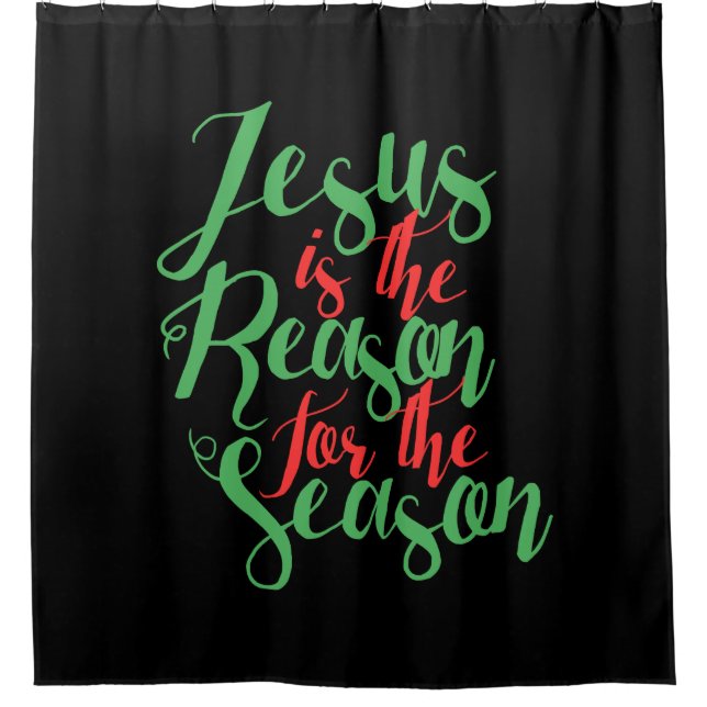 Rideaux De Douche Jésus est la raison de la saison (Devant)