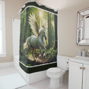 Rideaux De Douche Jeune Pegasus forestier