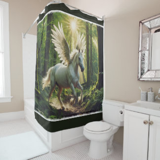 Rideaux De Douche Jeune Pegasus forestier