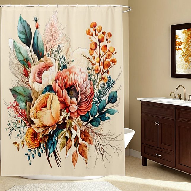 Rideaux De Douche Joli bouquet de chute de boho (Créateur téléchargé)