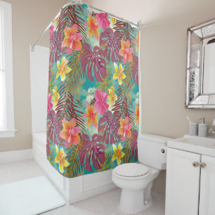 Rideaux De Douche Joli hibiscus peint tropical