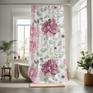 Rideaux De Douche Joli motif floral décoratif accrocheur