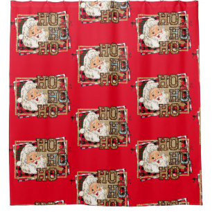 Rideaux De Douche Joli Père Noël Ho Ho Ho Noël