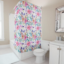 Jolie aquarelle rose violet floral