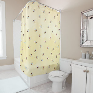 Rideaux De Douche Jolie Bumble Bee Motif Jaune