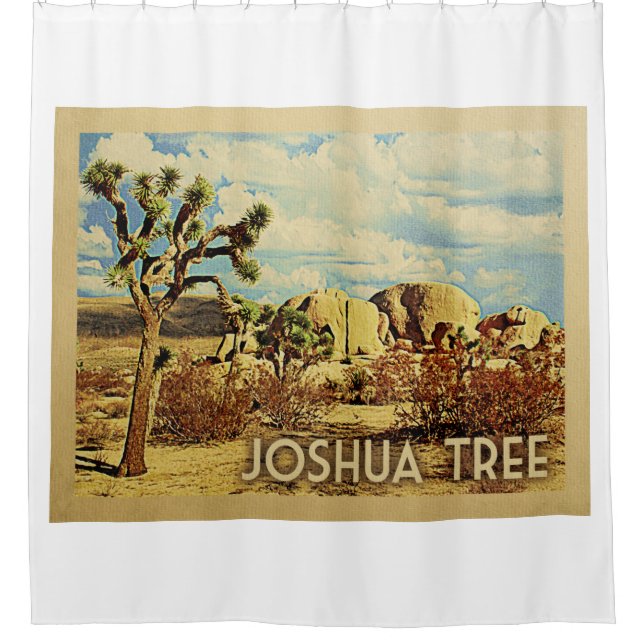 Rideaux De Douche Joshua Tree California Vintage voyage (Devant)