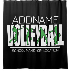 Rideaux De Douche Joueur de l'équipe de volleyball AJOUTER LE NOM DE