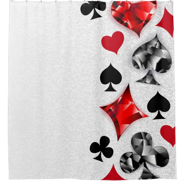 Rideaux De Douche Joueur de poker Joueur de cartes de jouer costumes (Devant)