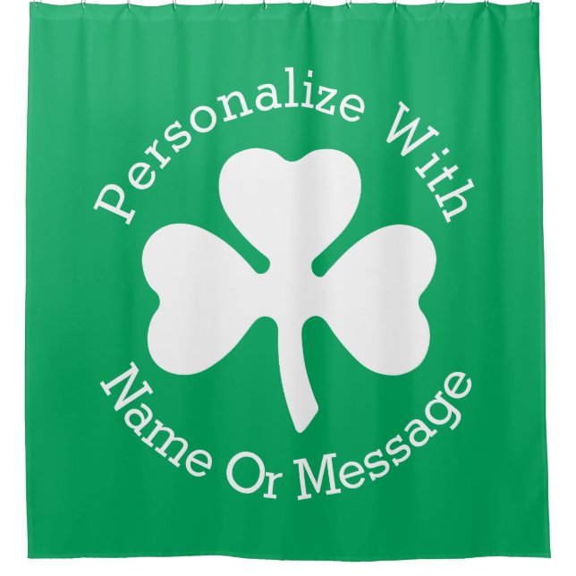 Rideaux De Douche Jour de la Saint Patrick PERSONNALISÉ de shamrock (Devant)