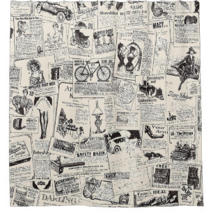 Rideaux De Douche Journal vintage