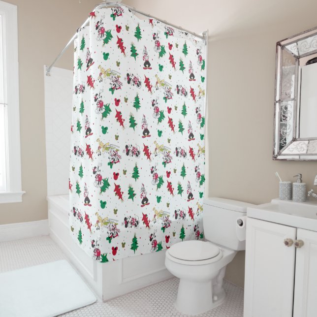 Rideaux De Douche Joyeuses fêtes| Christmas Mickey Mouse & Friends (En situation)