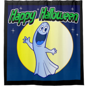 Rideaux De Douche Joyeux fantôme d'Halloween