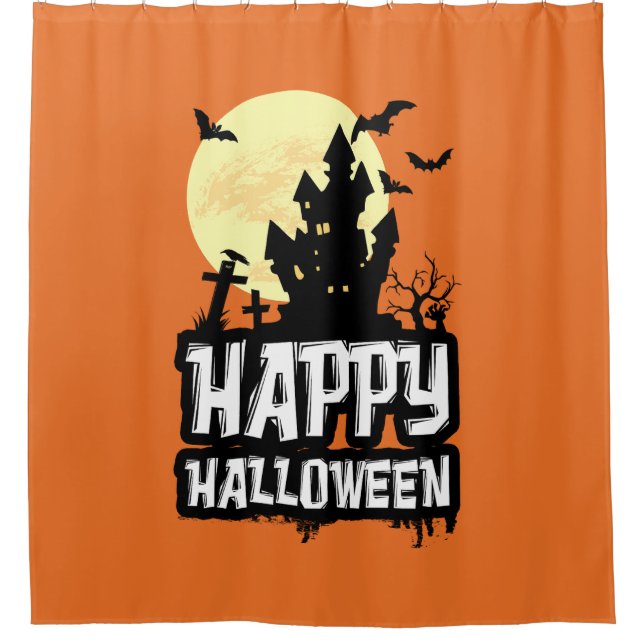 Rideaux De Douche Joyeux Halloween (Devant)