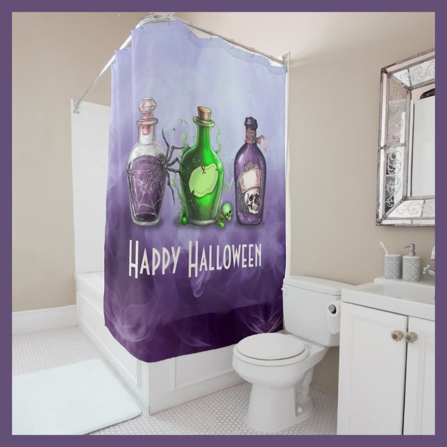 Rideaux De Douche Joyeux Jar d'apothecaire d'Halloween (Créateur téléchargé)