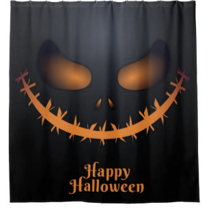 Rideaux De Douche Joyeux visage de la truite d'Halloween