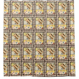 Rideaux De Douche Jumbled Assortiment of Games of Chance