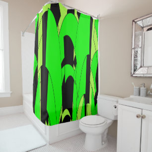 Rideaux De Douche Jungle abstrait citron vert citron