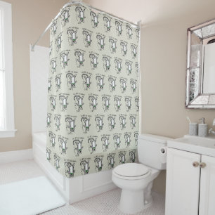Rideaux De Douche Junky Cat - Descends de la souris ! -Rideau de dou