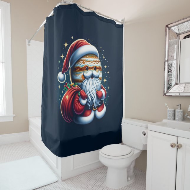 Rideaux De Douche Jupiter Jolly Old St. Nick Santa Claus Astrologie (En situation)
