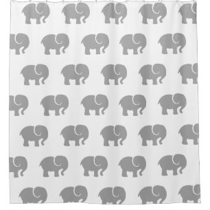 Rideaux De Douche Juste un Motif d'éléphant gris