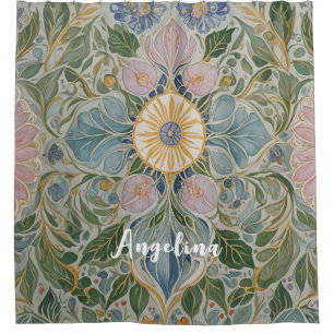 Rideaux De Douche Kaleidoscope floral Personnalisé