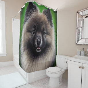 Rideaux De Douche Keeshond Dog en tenue de jour St. Patrick