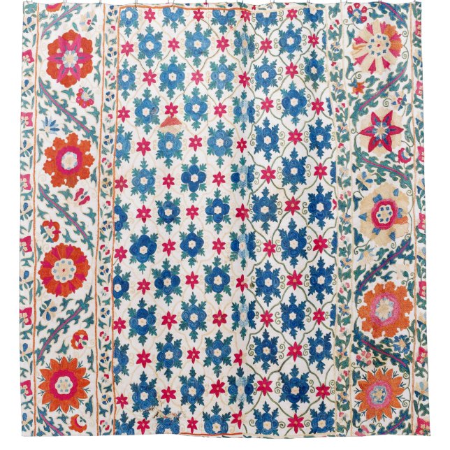 Rideaux De Douche Kermina Suzani Ouzbékistan Broderie (Devant)