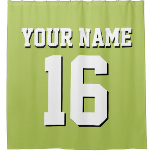 Rideaux De Douche Key Lime White Sports Jersey Team Jersey