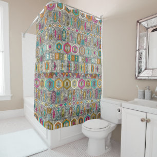Rideaux De Douche kilim pembe