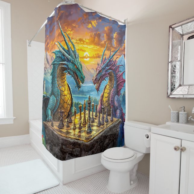 Rideaux De Douche King Me Design par Rich AMeN Gill (En situation)