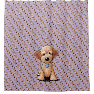 Rideaux De Douche KiniArt mini Goldendoodle