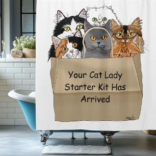 Rideaux De Douche Kit d'entrée Lady Cat