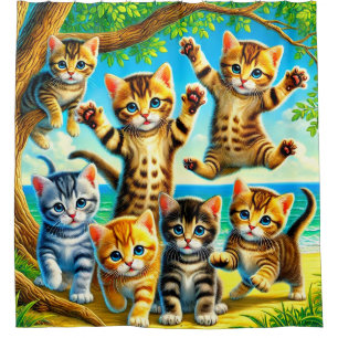 Rideaux De Douche Kitten Art
