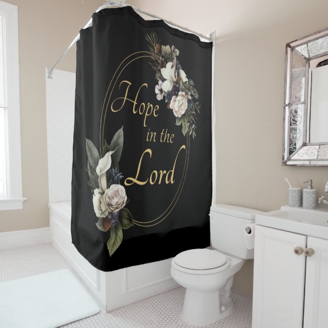 Rideaux De Douche L’espoir chrétien des femmes dans l’inspiration du (En situation)