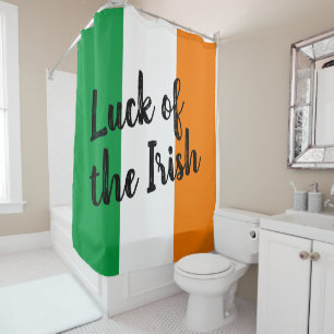 Rideaux De Douche La chance du drapeau irlandais d'Irlande drôle