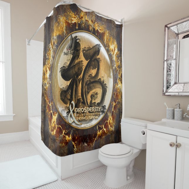 Rideaux De Douche LA CONNEXION DE PROSPÉRITÉ : Art de Fengshui (En situation)
