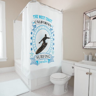 Rideaux De Douche La côte ouest de la Californie Surf