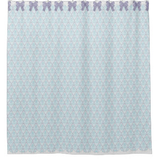 Rideaux De Douche La damassé bleue et lilas chic minable W cintre et