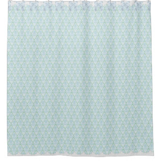 Rideaux De Douche La damassé bleue et turquoise chic minable W