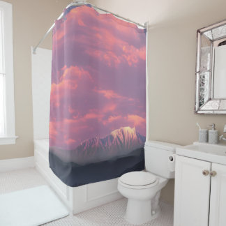 Rideaux De Douche La mer des nuages roses
