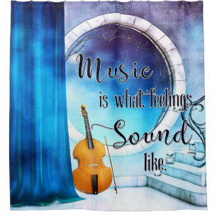 Rideaux De Douche La musique est ce que les sentiments ressemblent a