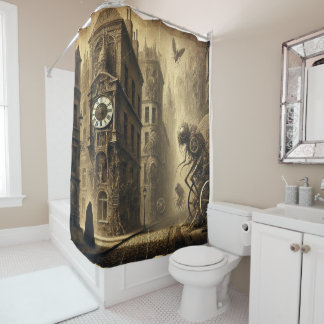 Rideaux De Douche La parabole du Timekeeper - Surreal Art Design