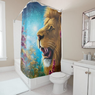 Rideaux De Douche La position d'un lion