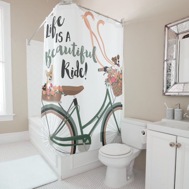 Rideaux De Douche La vie est un beau tour (En situation)