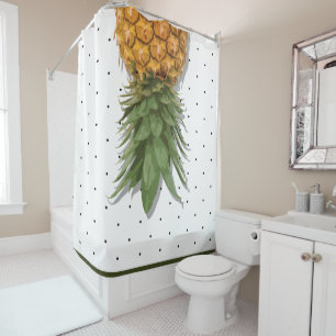 Rideaux De Douche La vie est un gâteau de partie supérieure d'ananas