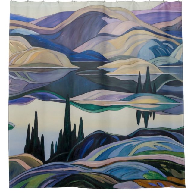 Rideaux De Douche Lac Mirror | Franklin Carmichael | (Devant)