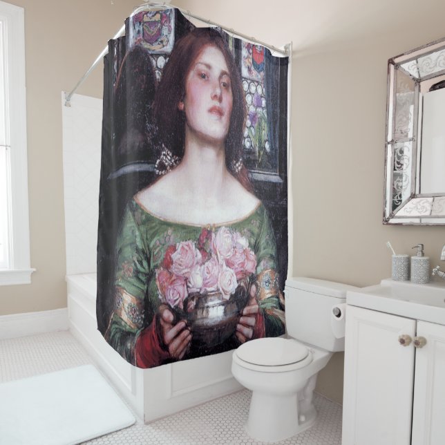 Rideaux De Douche Lady et Rose, John William Waterhouse (En situation)