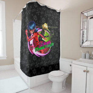 Rideaux De Douche Ladybug & Cat Noir Ensemble plus fort